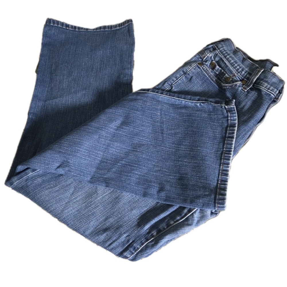 Levi's 512‎ Perfectly Slim Boot Cut Jeans Wom Sz 14 Medium Blue Denim Mid Rise - Picture 7 of 8